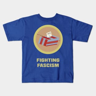 Merit Badge for Voting Out Fascists Kids T-Shirt